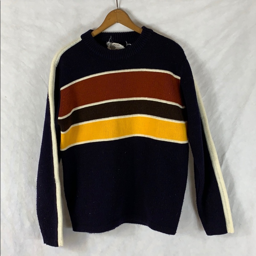 Silton of California Mens Large Striped Sweater